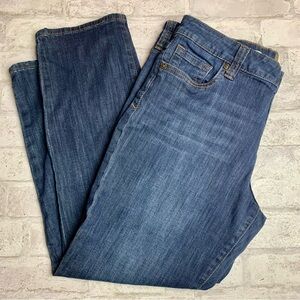 Kut From The Kloth Dark Wash Cropped Blue Jeans Bardot Skinny Boyfriend EUC 10😍